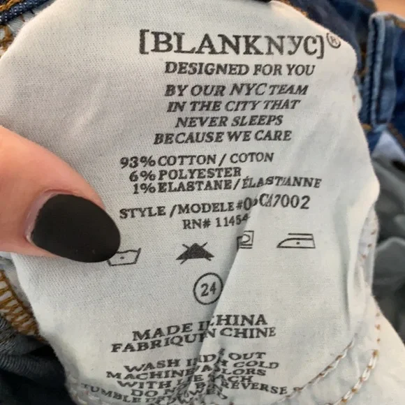 Blank NYC 24 The Great Jones High-Rise Skinny Jeans EUC - Picture 9 of 10